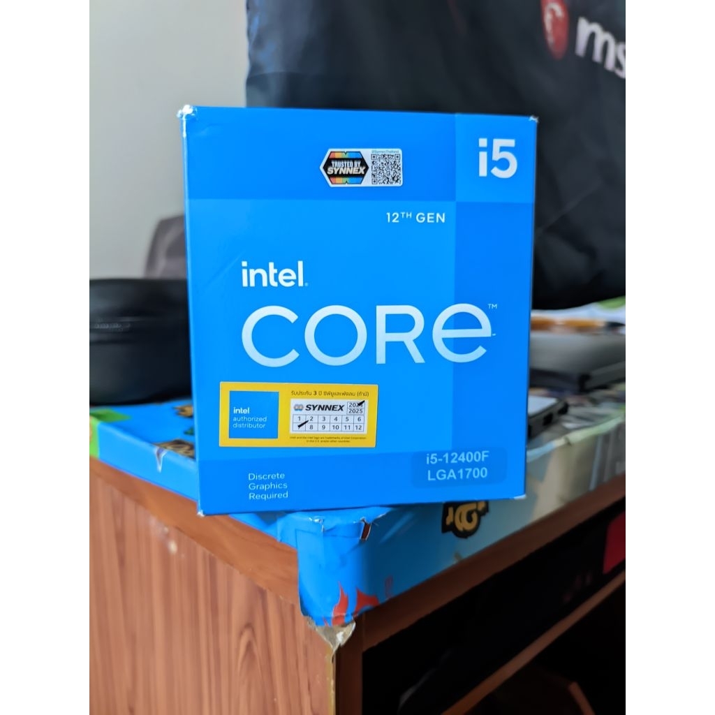 cpu intel i5-12400f ครบกล่อง มือสอง