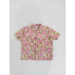เสื้อไทยเด็กชายลายดอกทิวลิป
