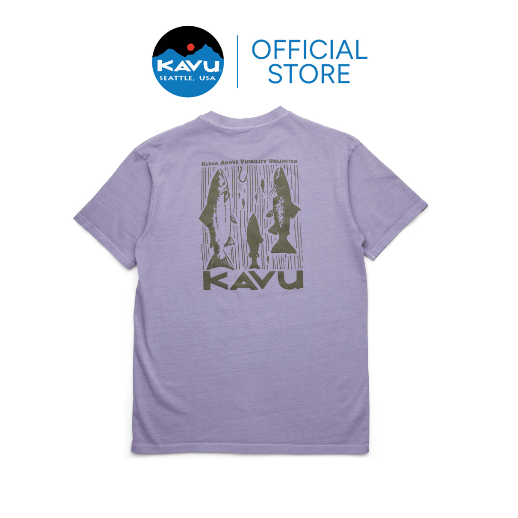 [15.4 โค้ด KAVUMM ลด500.-] [ New Arrival ] KAVU Salmon T-Shirt เสื้อยืด แขนสั้นทรง Casual Fit