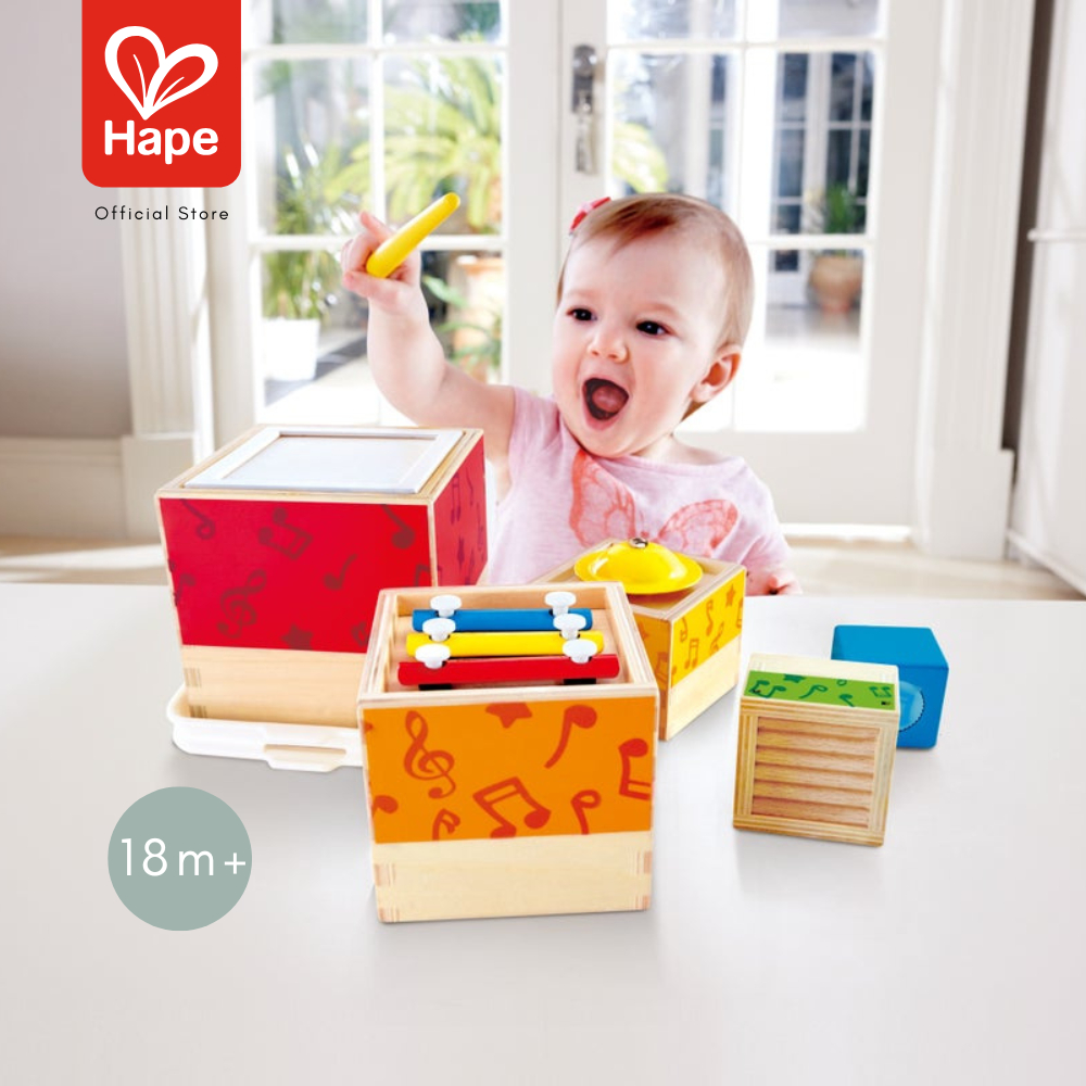 Hape ของเล่นไม้ ของเล่นดนตรี เชตกล่องดนตรีเรียงซ้อน Stacking Music Set ของเล่นเสริมพัฒนาการ 1 ขวบ ขึ้นไป รูปที่ 2