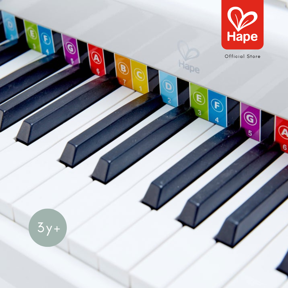 Hape - Deluxe Grand Piano (White) بيانو أبيض 3Y+ صورة 4