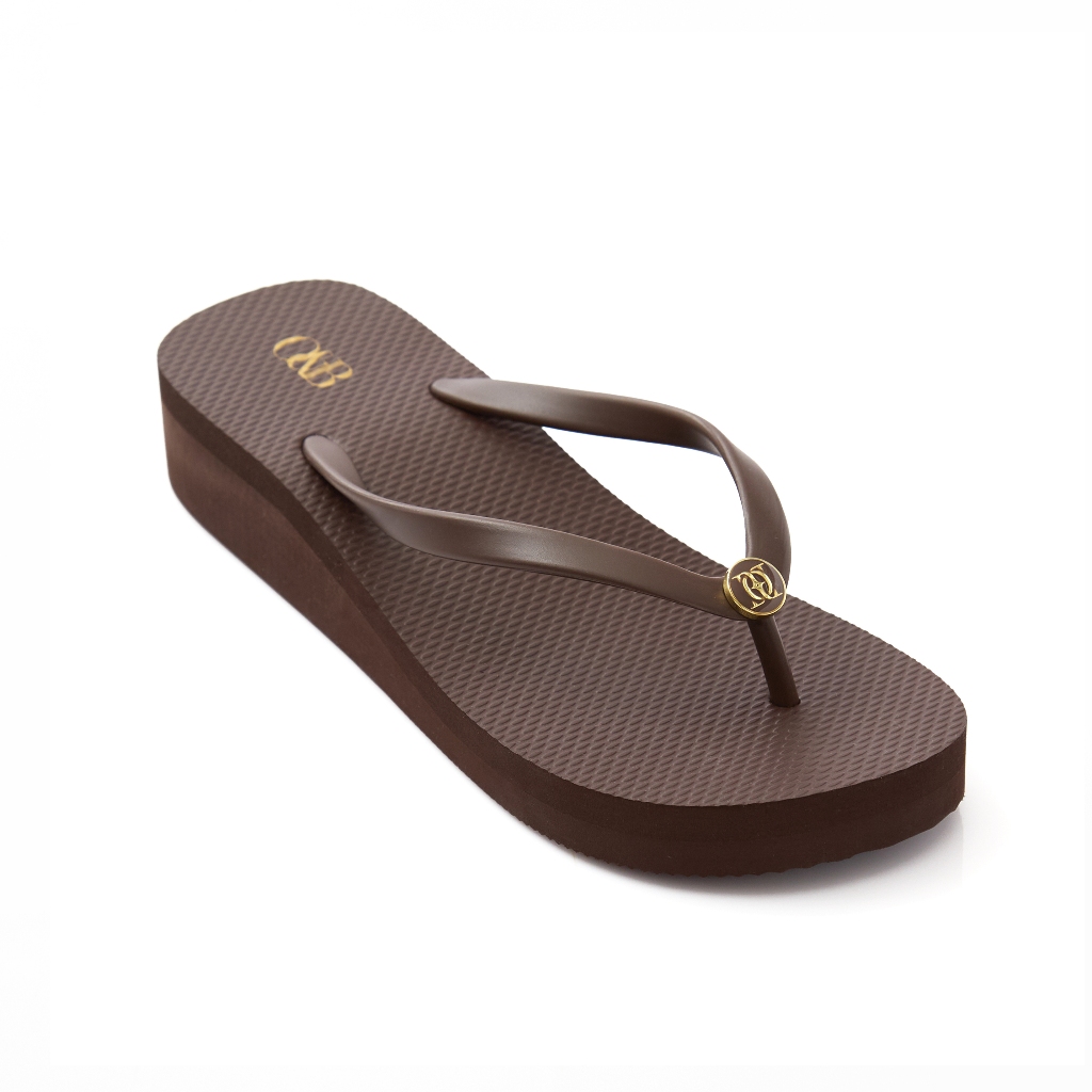 O&B รองเท้าแตะ รุ่น HIGH MALIBU IN DARK CHOCOLATE-11227SR08401F_U6BRXX