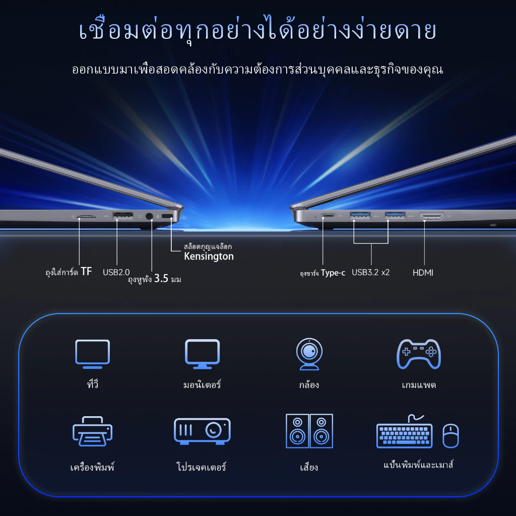 NEW  M15 Pro โน๊ตบุ๊ค หน้าจอ15.6 นิ้ว RAM16GB SSD 512GB Windows 11@2.90GHz ประกัน 1ปี พร้อมส่ง thumbnail 7