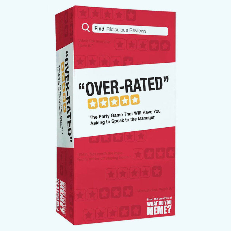 WHAT DO YOU MEME? Over-Rated - The Game of Ridiculous Reviews - Adult Party Games for Social Gatheri