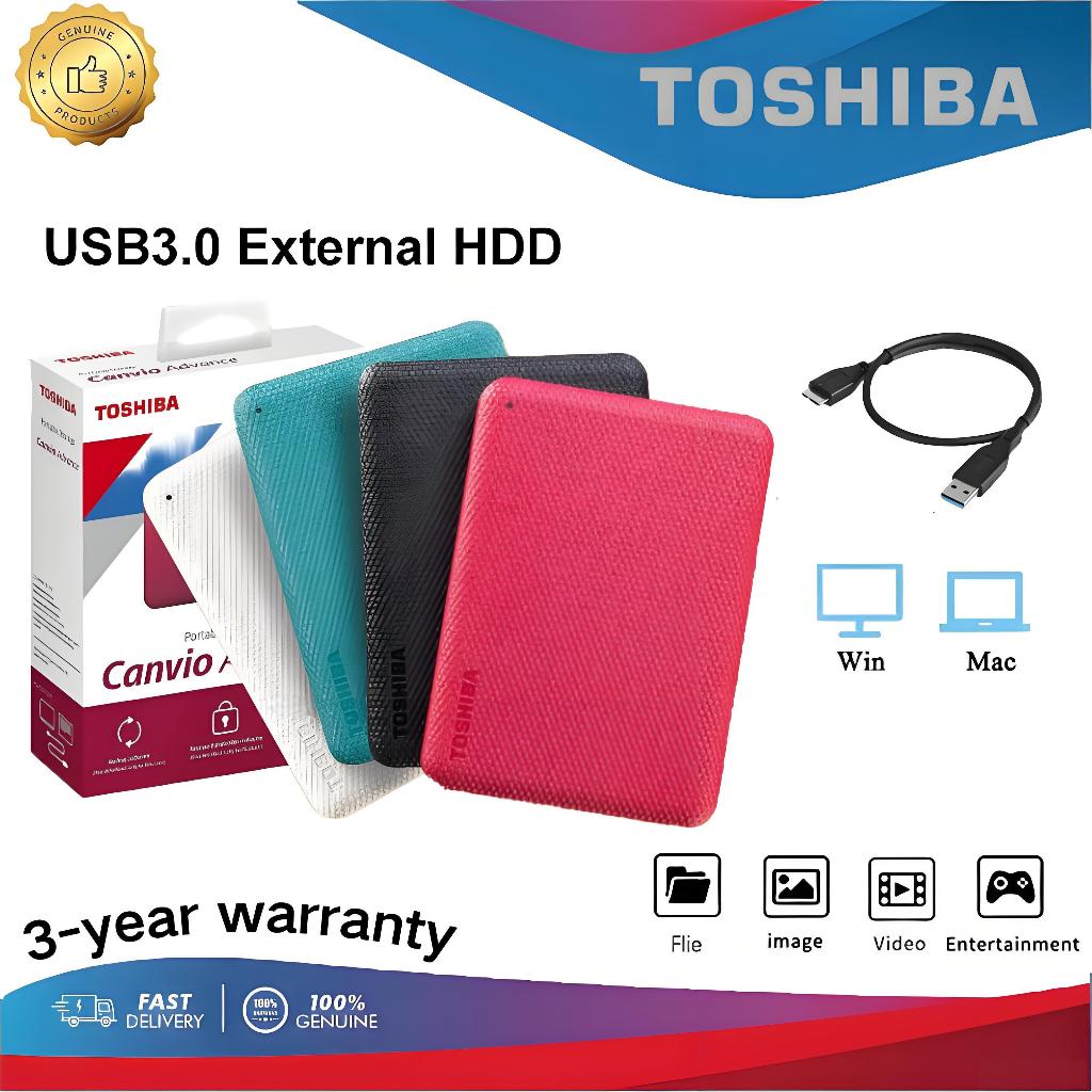 【จัดส่งตลอด 24 】1TB/2TB/4TB Canvio Advance HDD Portable hard drives 2.5'' External Hard Disk USB3.0
