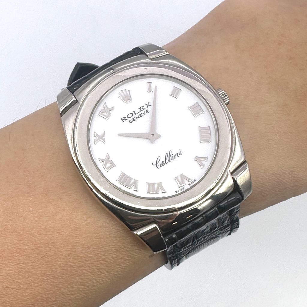 ROLEX Cellini Cestello 5330 Year 2008 18k White Gold Winding Size 36 mm. (Pre-owned)
