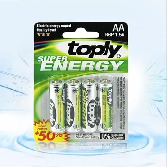 [1 แพ็ค 4 ก้อน] ถ่าน AA Super Energy ถ่านไฟฉาย คุณภาพสูง พลังงานแรง เทียบเท่าแบรนด์ดังสีดำ