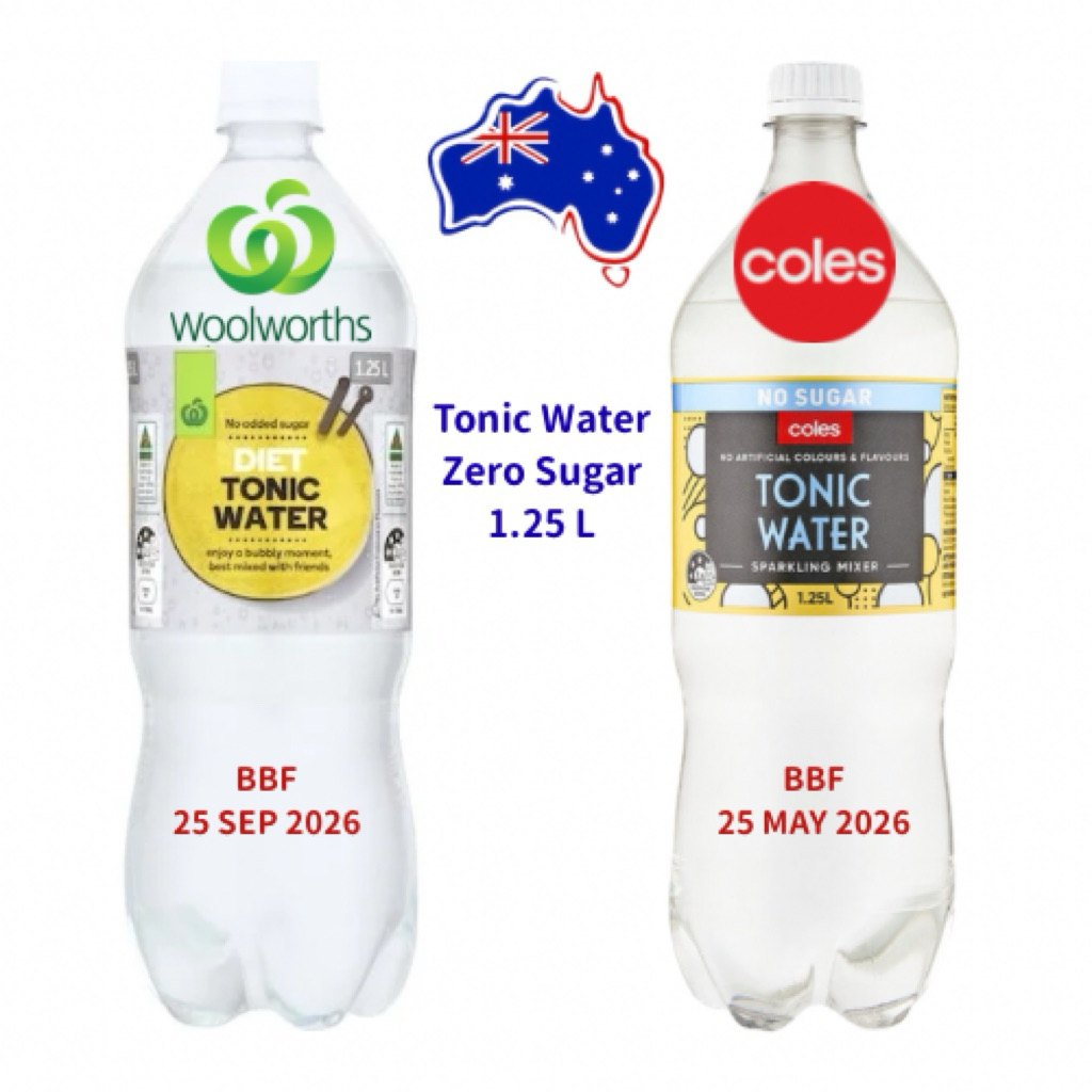 Tonic Water Zero Sugar 🇦🇺 (Woolworths/Coles) 1.25 Liter (BBF MAY 2026)