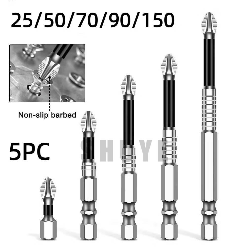 Magnetic Batch Head, K5 ด้ายโลหะผสมเหล็ก Cross Bit, 25-150 มม.ความแข็งสูง Anti-Slip WaterProof PH2