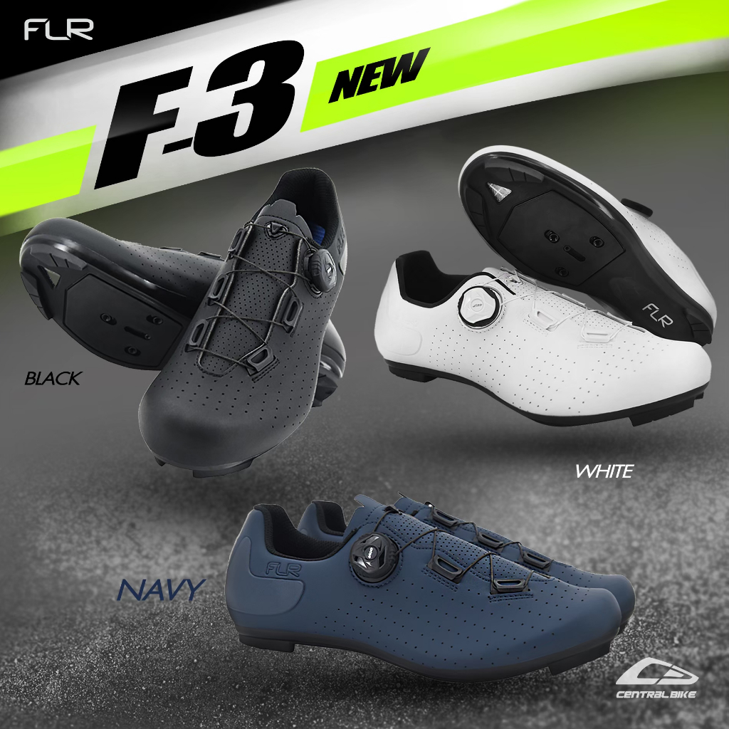 New2026!! FLR รองเท้าจักรยานเสือหมอบ F-3 มี3สีให้เลือก **เท้าคนหน้ากว้างใส่ได้