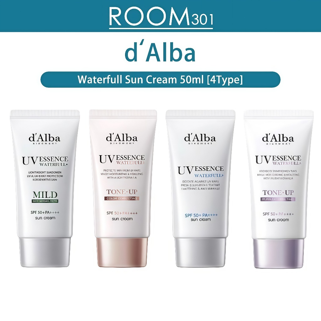 d'Alba UV Essence Waterfull+ Essence Sun Cream SPF 50+ PA++++ 50mlครีมกันแดดสำหรับทุกสภาพผิว