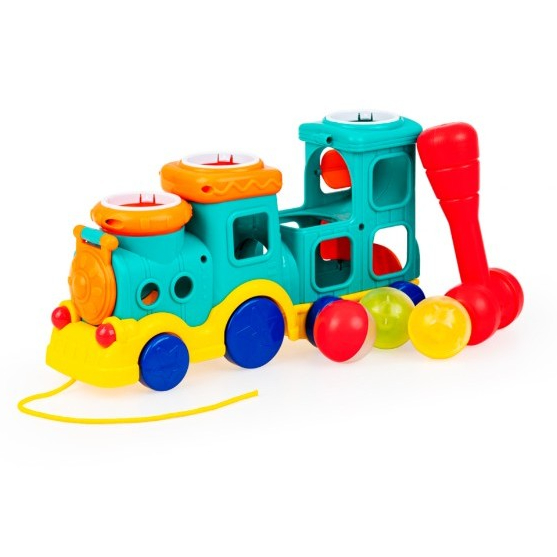 Wel-B x Infunbebe Pounding Ball Train (รถไฟตีลูกบอล) - ชุดรถไฟพร้อมค้อนและลูกบอล ของเล่นเสริมพัฒนาการ — صورة 2