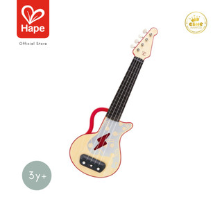 Hape อูคูเลเล่ไฟฟ้า Learn with Lights สีแดง 3 ปี+