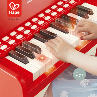 Hape - Learn With Lights Piano & Stool - Red เปียโน 25 คีย์ ใส่ถ่านมีเสียงมีไฟ สีแดง 3Y+ รูปที่ 5