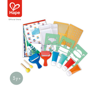 Hape - Sponge Painting Fun        ชุดระบายสี ฟองน้ำศิลปะ        3Y+ รูปที่ 1