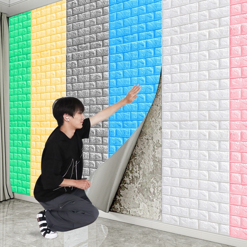 77x70CM วอลเปเปอร์ ติด ผนัง ห้องนอน สติ๊กเกอร์ wallpaper ติดผนัง 3d แผ่นติด วอลเปเปอร์ ของตกแต่ง