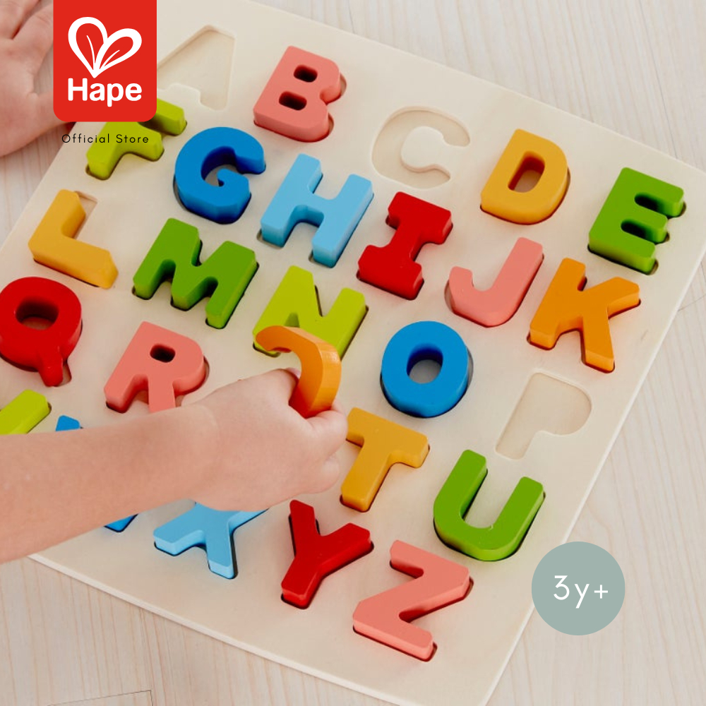 Hape Chunky Alphabet Puzzle – Wooden Uppercase Letters, 3Y+ image 3