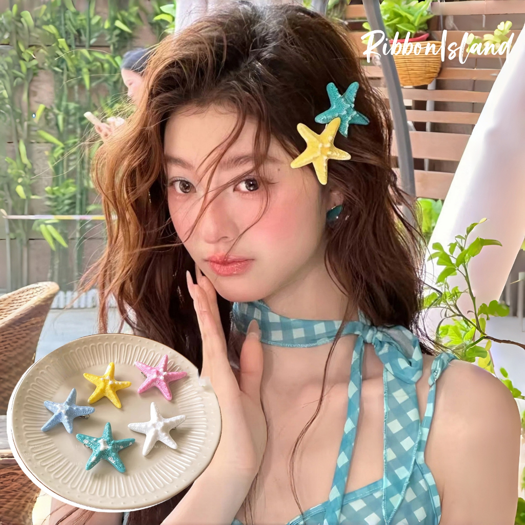 กิ๊บติดผม กิ๊บดาว ins น่ารัก สไตล์เกาหลี y2k style โดปามีน ดาว คุณภาพสูง หลากสี ชายทะเล เทศกาลสงกรานต์ อเนกประสงค์