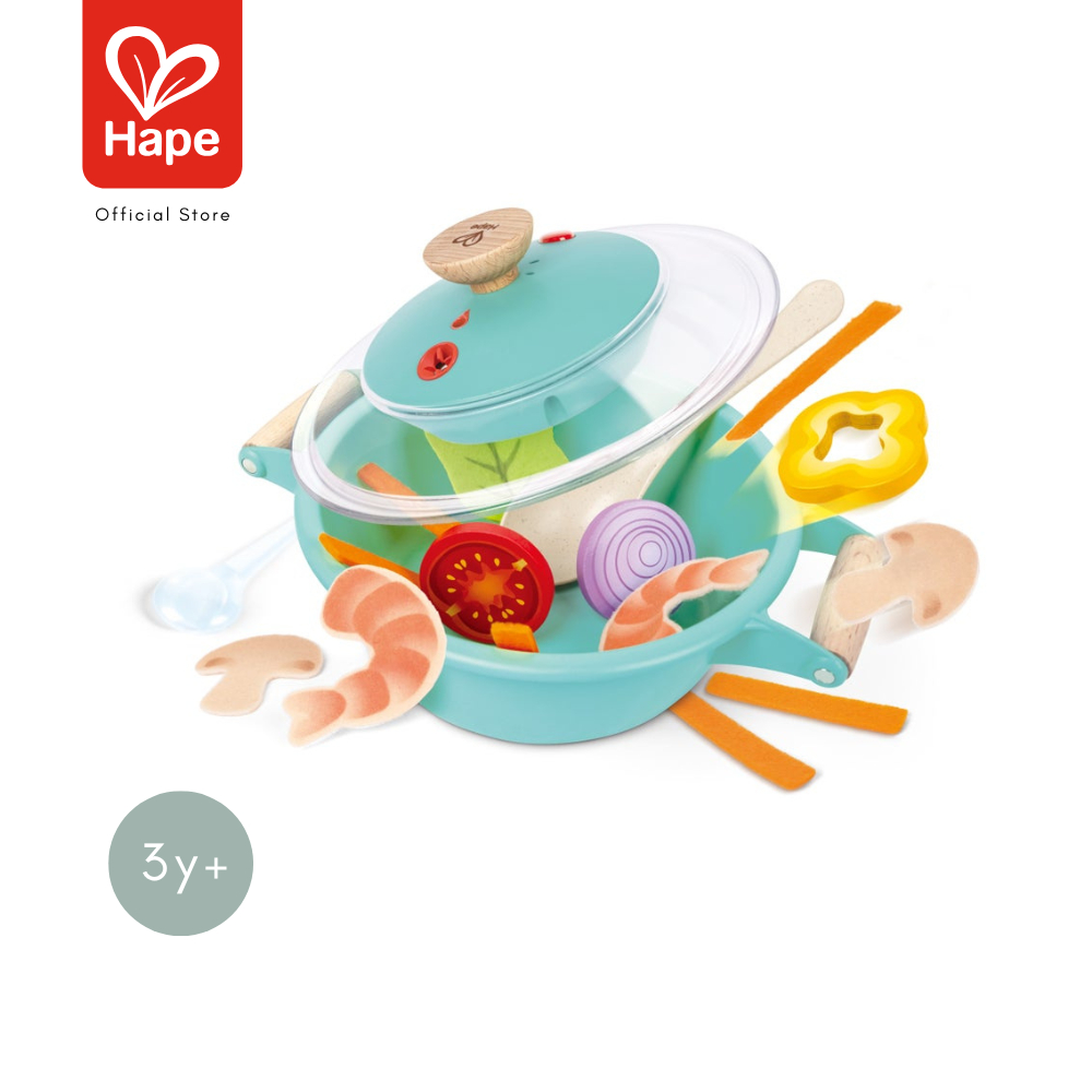 Hape طقم لعب الطبخ قِدر الشابو شابو Little Chef Cooking & Steam Playset 3Y+ صورة 7