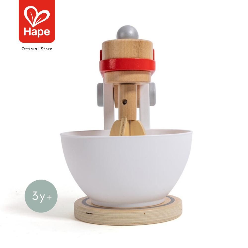 Hape Mix & Bake Blender – Wooden Play Kitchen Toy, 3Y+ image 6