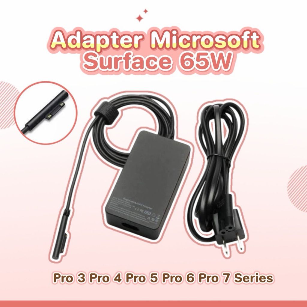 สายชสร์จ surface Adapter ของแท้มือสอง สำหรับ Surface Pro 3 / Pro 4 ค่าไฟ 45/65สายชาร์จ Surface Power
