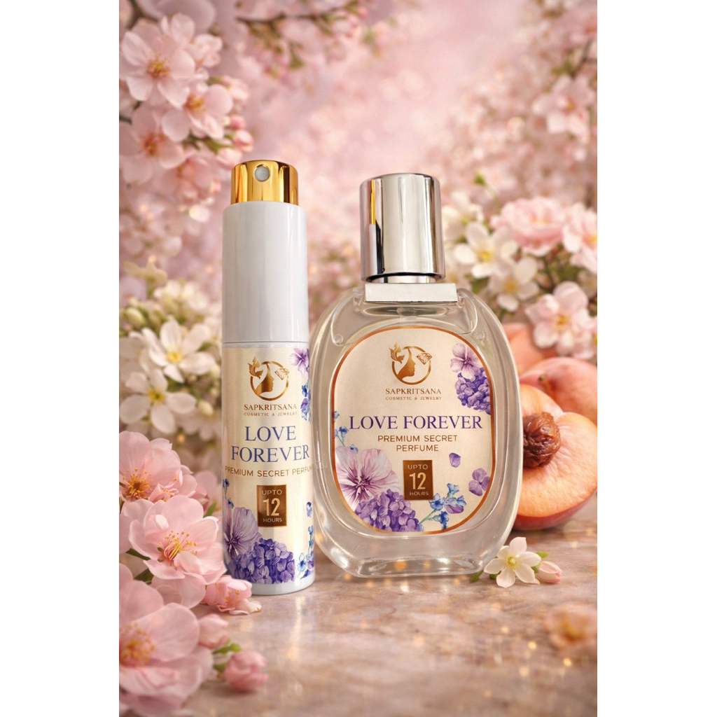 SAPKRITSANA PERFUME- LOVE FOREVER น้ำหอมสำหรับผู้หญิง ผสมน้ำมันกฤษณาแท้ ติดทนนาน 12+ชม.