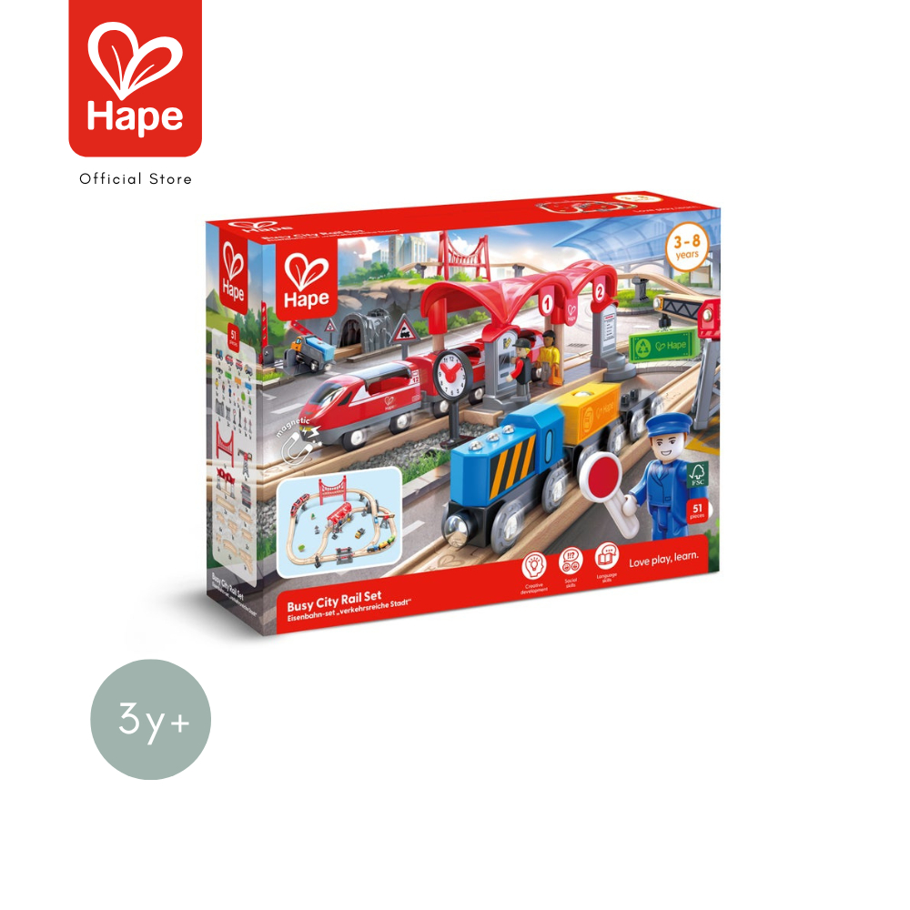Hape - Busy City Rail Set        รถไฟในเมืองยุ่งเหยิง        3Y+ รูปที่ 8