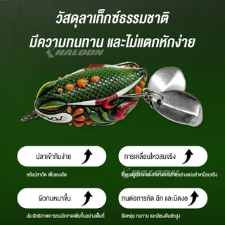 กบยาง กบยางตกปลาช่อน 3.9cm 9g ใบหลิวคู่ ตกปลาช่อน เหยื่อปลอมตก จับติดง่าย กันสวะ