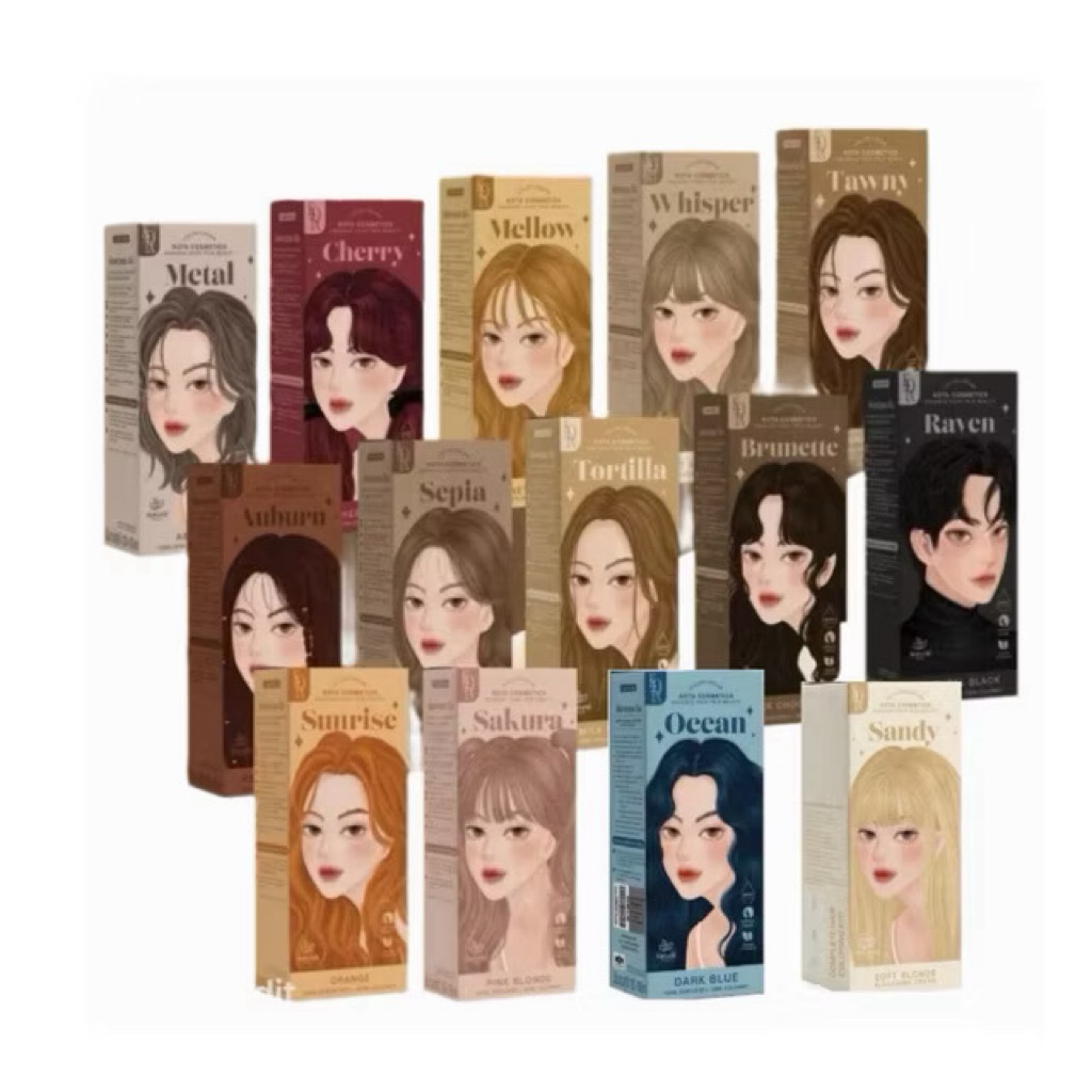 🎨KOTA Color Cream สีย้อมผมออแกนิค ยาย้อมผม มี 9 เฉดสี 100 ml.