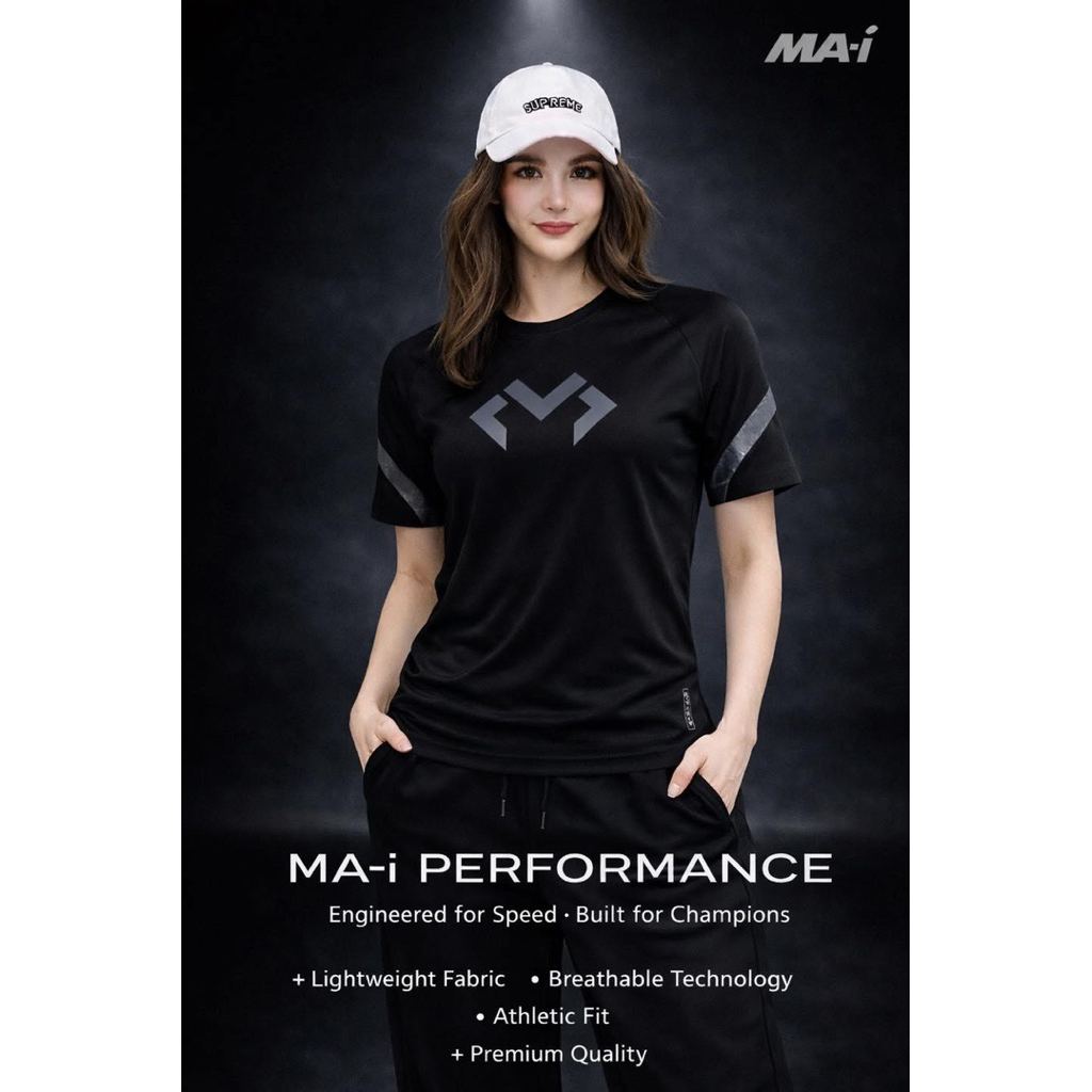 MA-i เสื้อกีฬาคอกลม รุ่น MA-20 พร้อมเฟก M(กลางอก)