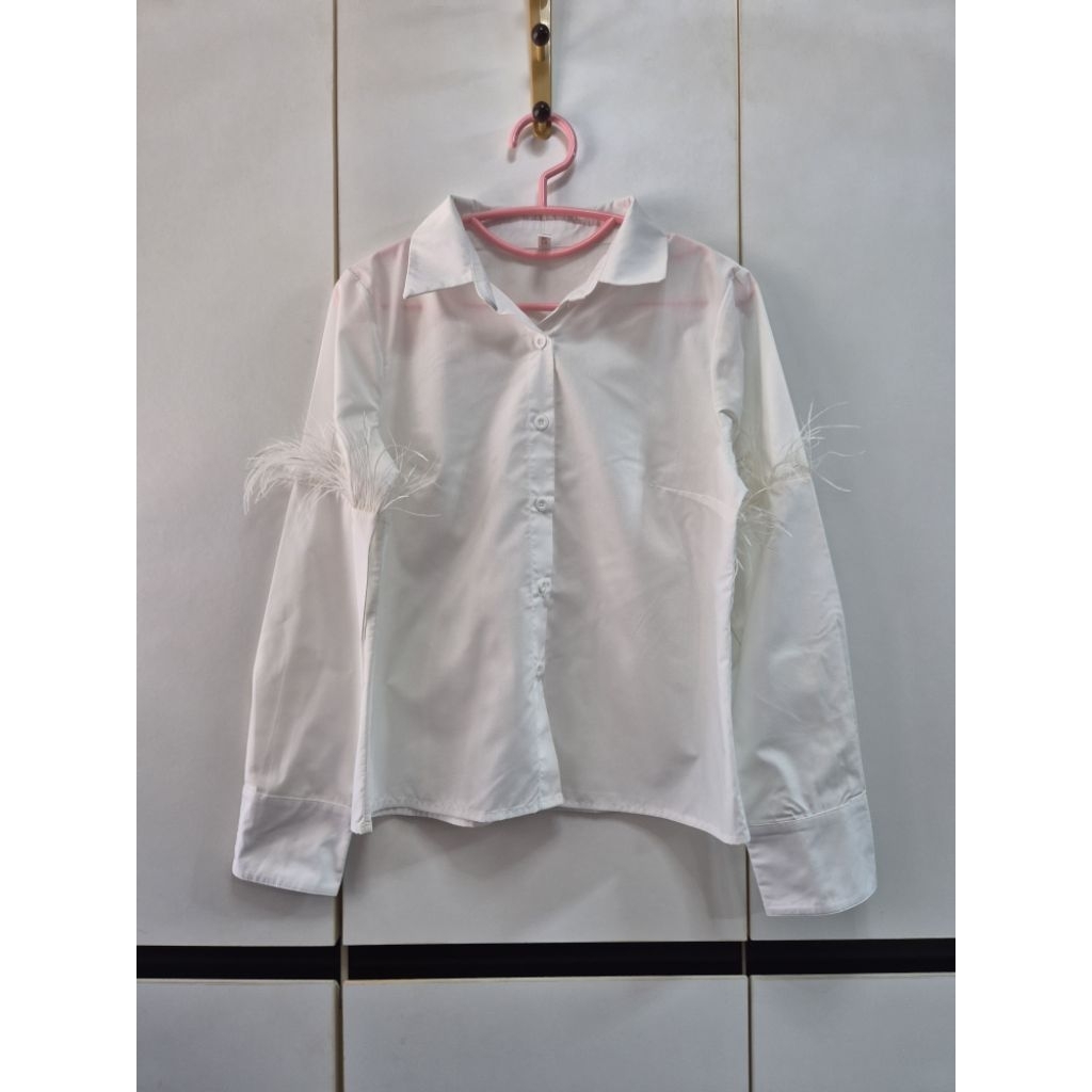 2nd Jariya Shirt คอปก สีขาว แขนยาว