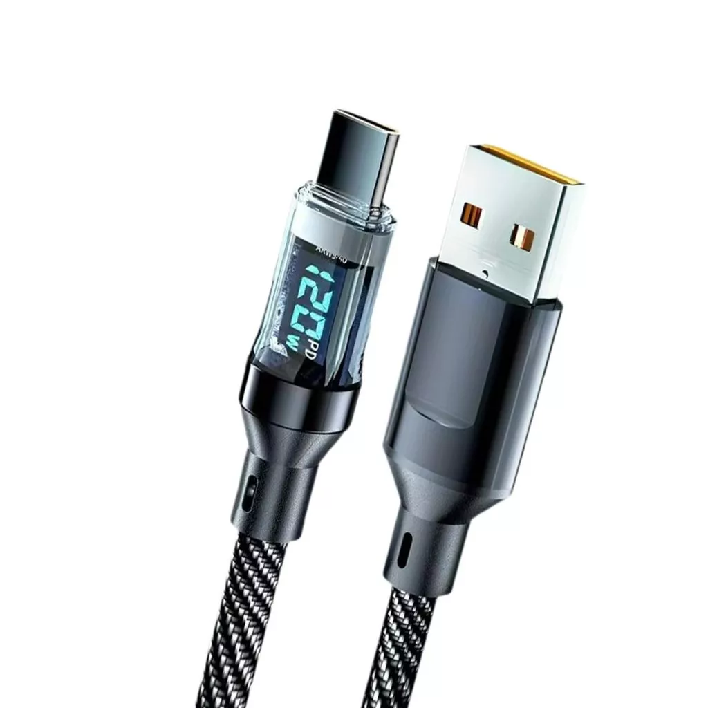 สายเคเบิลข้อมูล USB Type-C พร้อมจอแสดงผลดิจิตอล ชาร์จเร็วพิเศษ 120W 6A thumbnail 10