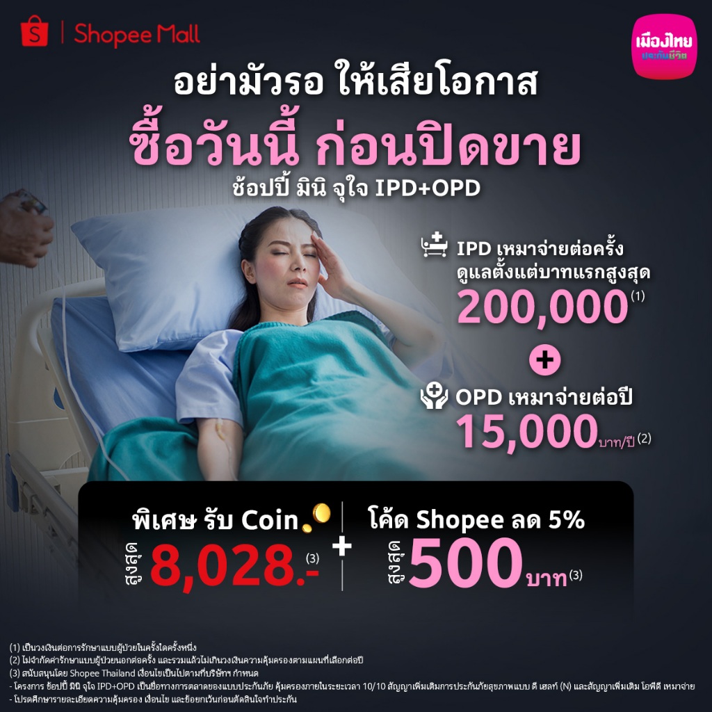 [E-Voucher] ประกันสุขภาพ: ช้อปปี้ มินิ จุใจ IPD+OPD
