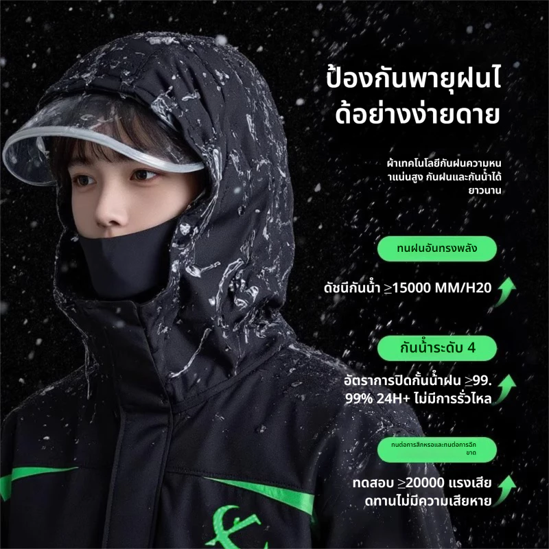 ชุดกันฝนขี่มอเตอร์ไซค์ สะท้อนแสง thumbnail 9