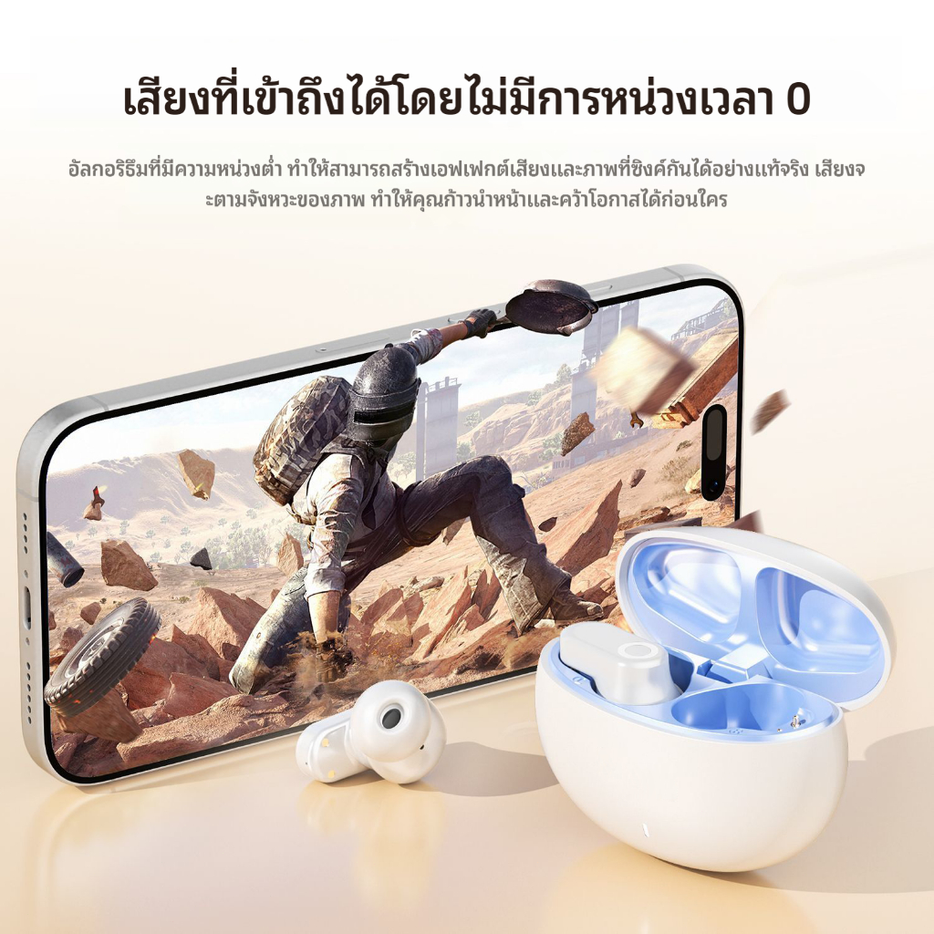GIONEE J16C 【รุ่นอัปเกรด】 บลูทูธ 6.0 หูฟังไร้สาย ENC ปรับเสียงรบกวนในการโทร Hi-Fi คุณภาพเสียง แบต์คงอยู่นาน การโทรคมชัด รูปที่ 2