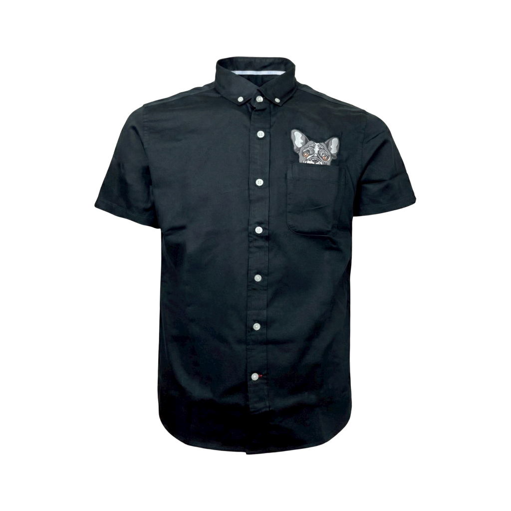 Hybrid Shirt Men  ไฮบริดเสื้อเชิ๊ตผู้ชายแขนสั้น สีดำ (Black) MSS-429BL เสื้อเชิ้ตแขนสั้น เสื้อทำงานผุ้ชาย