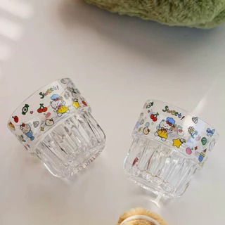 แก้วมินิ คิตตี้ น่ารัก 300 ml ดีไซน์น่ารัก วัสดุแก้ว ทนความร้อนสูง มินิมอล พร้อมส่ง