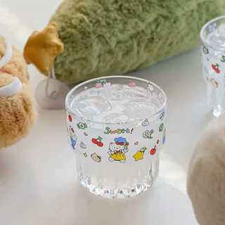 แก้วมินิ คิตตี้ น่ารัก 300 ml ดีไซน์น่ารัก วัสดุแก้ว ทนความร้อนสูง มินิมอล พร้อมส่ง