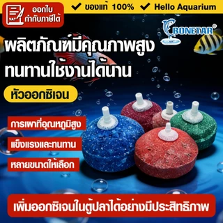หัวทราย หัวทรายออกซิเจน หัวทรายชนิดหยาบ/ละเอียด เพิ่มออกซิเจนในตู้ปลา แบบคละสี มี5ขนาด (ราคาต่อ1ลูก)