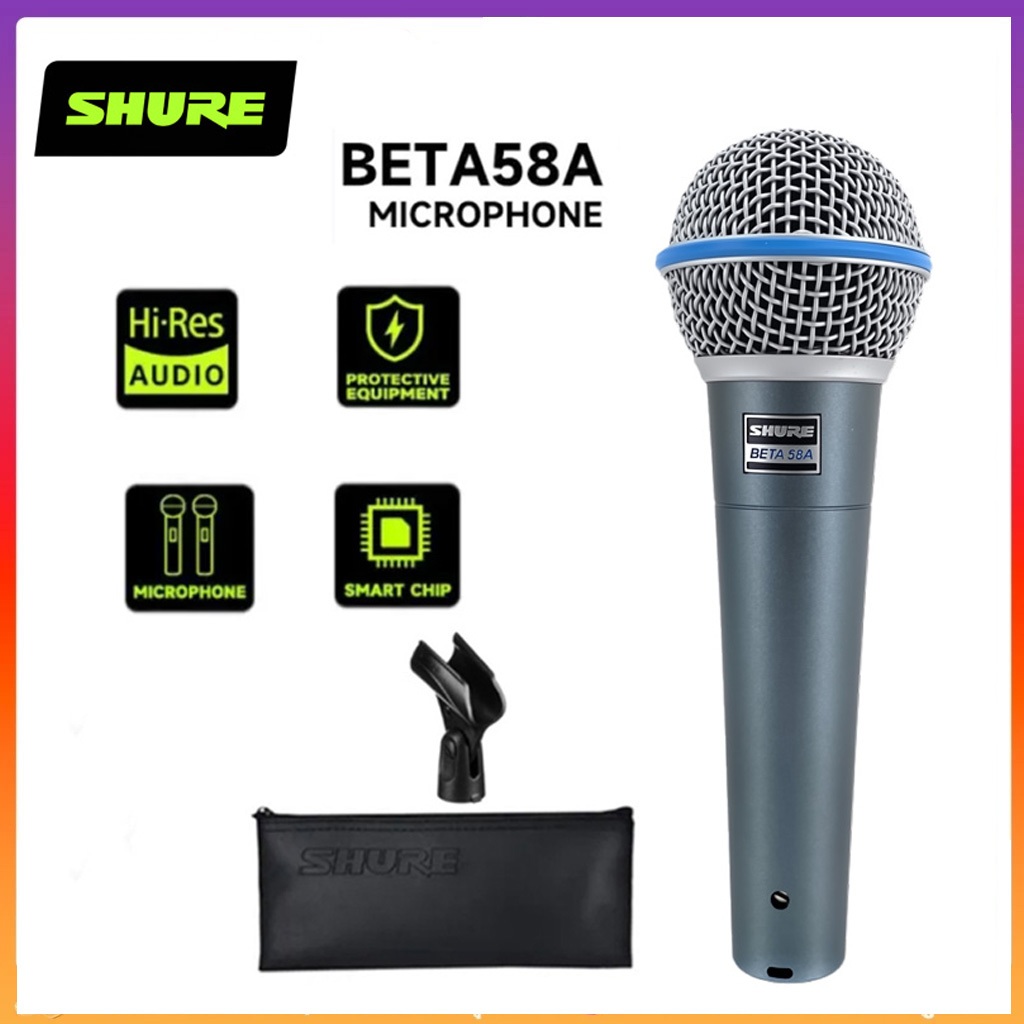 Shure Beta58a ไมโครโฟนแบบมีสายมืออาชีพ