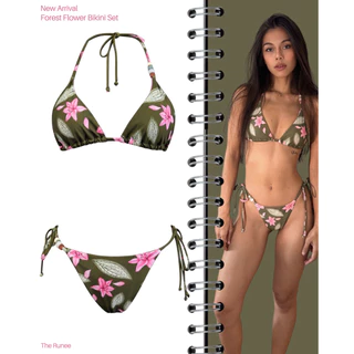 Forest Flower Bikini Set ตกแต่งด้วยลูกปัด🩷 พร้อมส่ง