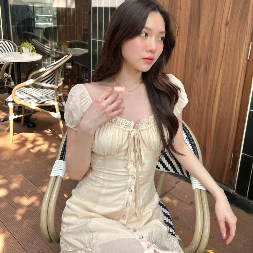 ส่งต่อ pjkk.clothes -Linda dress Size M 🤍used once(from 790)