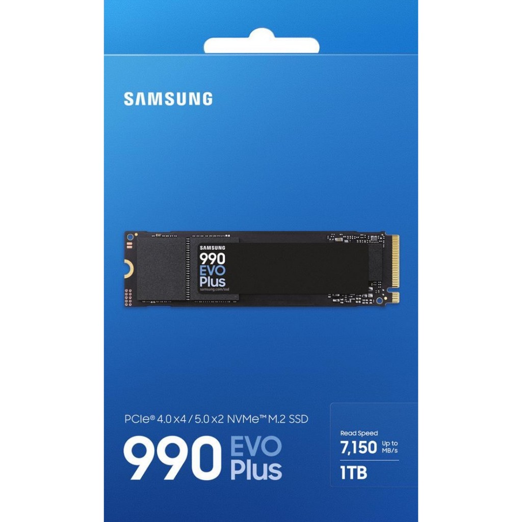 SAMSUNG 990 EVO PLUS 1 TB - PCIe 4x4 / 5x2 NVMe M.2 2280 (MZ-V9S1T0BW)