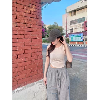 Jarika.shop - กางเกงขายาว ผ้าร่องเอวสม็อค รุ่น CLOUDY ( คลาวดี้ ) ( งานป้าย.. Jarika )