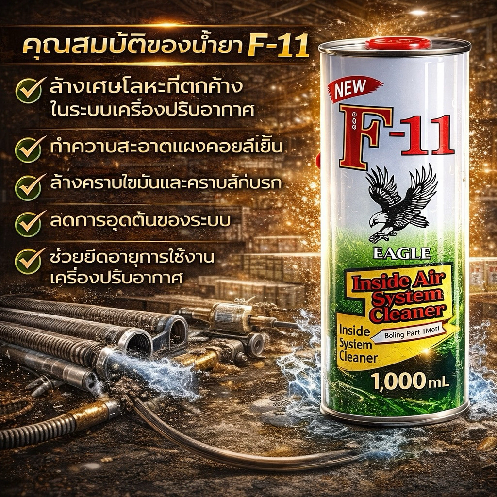 น้ำยาล้างระบบแอร์f11 ของแท้คุณภาพสูง อีเกิ้ลบรรจุ1ลิตร ราคา ถูกที่สุด ดีลบีเคเค แกลเลอรีภาพที่ 4