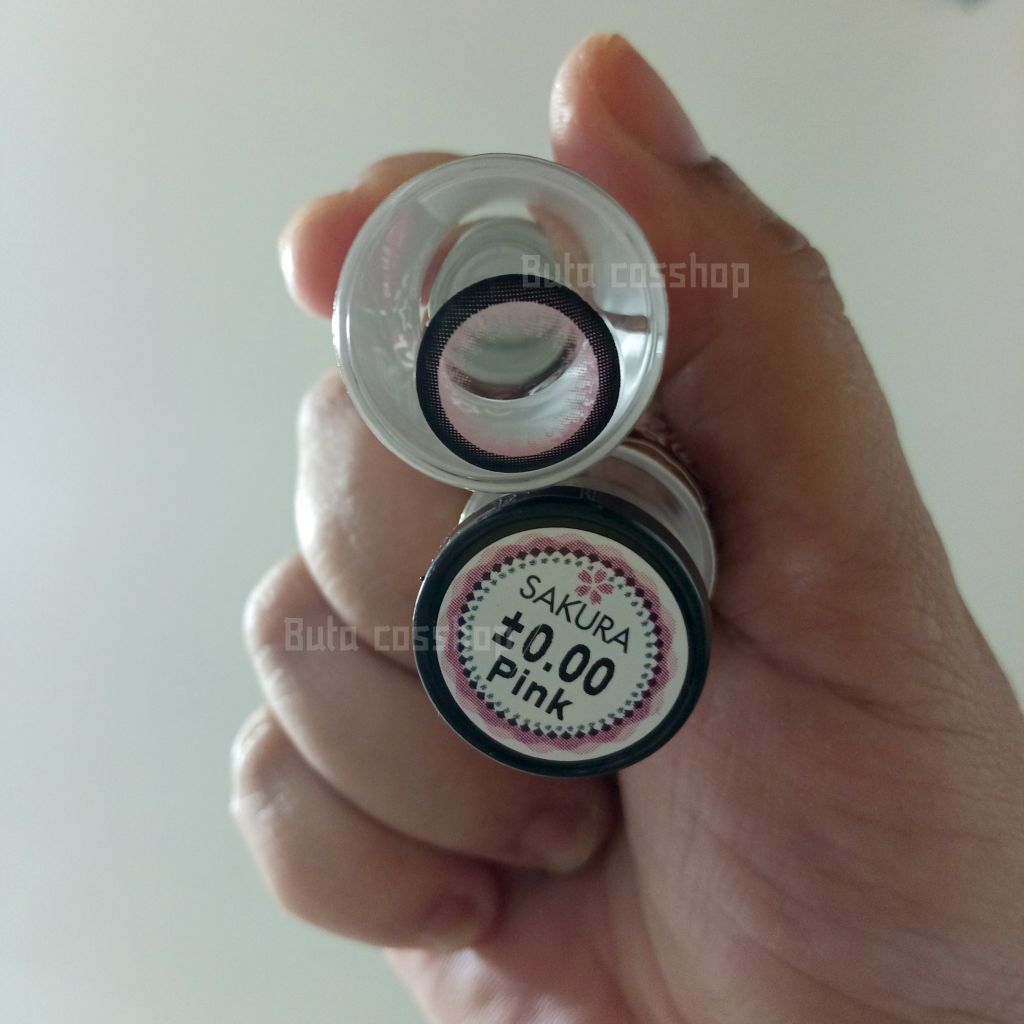 🔥พร้อมส่ง🔥 คอนแทคเลนส์รายเดือน รุ่น sakura pink ไม่มีค่าสายตา คอนแทคเลนส์ตาโต จิไร-เคย์ ญี่ปุ่นน่ารั
