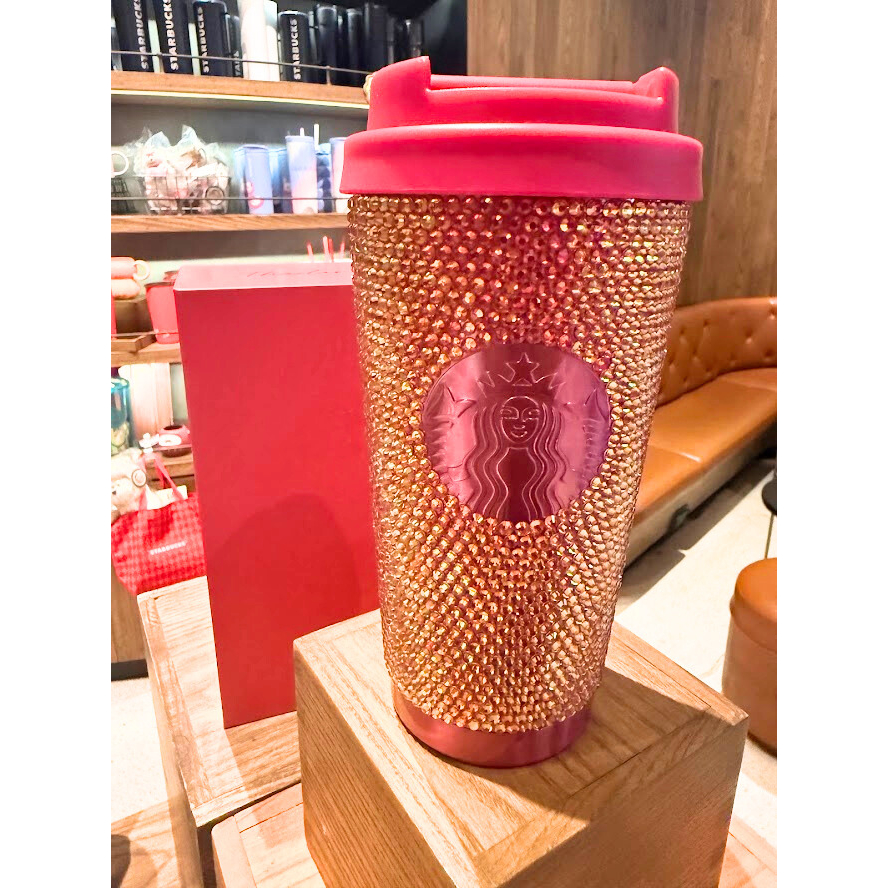 [แท้พร้อมส่ง] Starbucks Ruby Pink Bling Tumbler (16oz.)