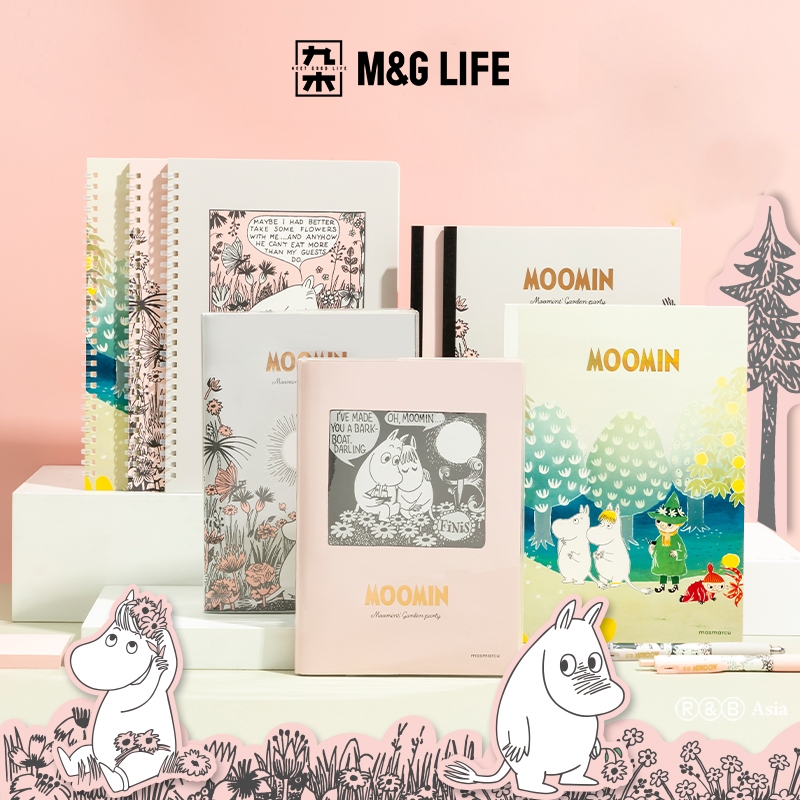 M&G Life Moomin Notebook สมุดโน้ตปกอ่อน ขนาด B5 แบบเข้าเล่มไร้สาย 40 หน้า (สีสุ่ม)
