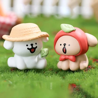 M&G LIFE x Maltese dog Happy Farm Series Blind Box ตุ๊กตาผ้าพลัชแบบสุ่มสำหรับตกแต่งโต๊ะทำงาน（ห้าชิ้นในหนึ่งแพ็ค）