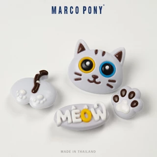 Marco Pony รุ่น MH9039B รองเท้าหัวโตเด็ก ลายแมวเหมียวตากลมสุดคิ้วท์ พื้นนิ่ม น้ำหนักเบาใส่สบาย